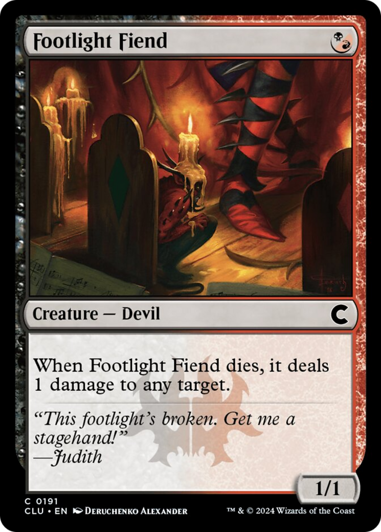Footlight Fiend [Ravnica: Clue Edition] | Game Grid - Logan