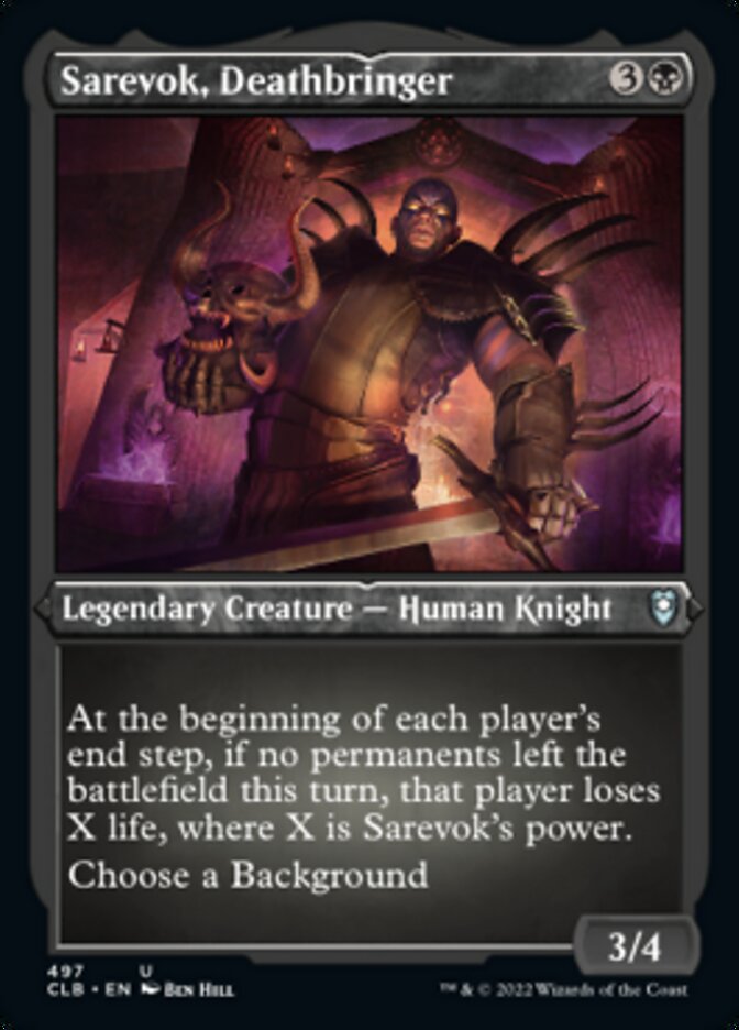 Sarevok, Deathbringer (Foil Etched) [Commander Legends: Battle for Baldur's Gate] | Game Grid - Logan