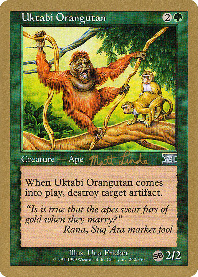 Uktabi Orangutan (Matt Linde) (SB) [World Championship Decks 1999] | Game Grid - Logan