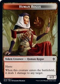 Human Rogue // Food (16) Double-Sided Token [Throne of Eldraine Tokens] | Game Grid - Logan