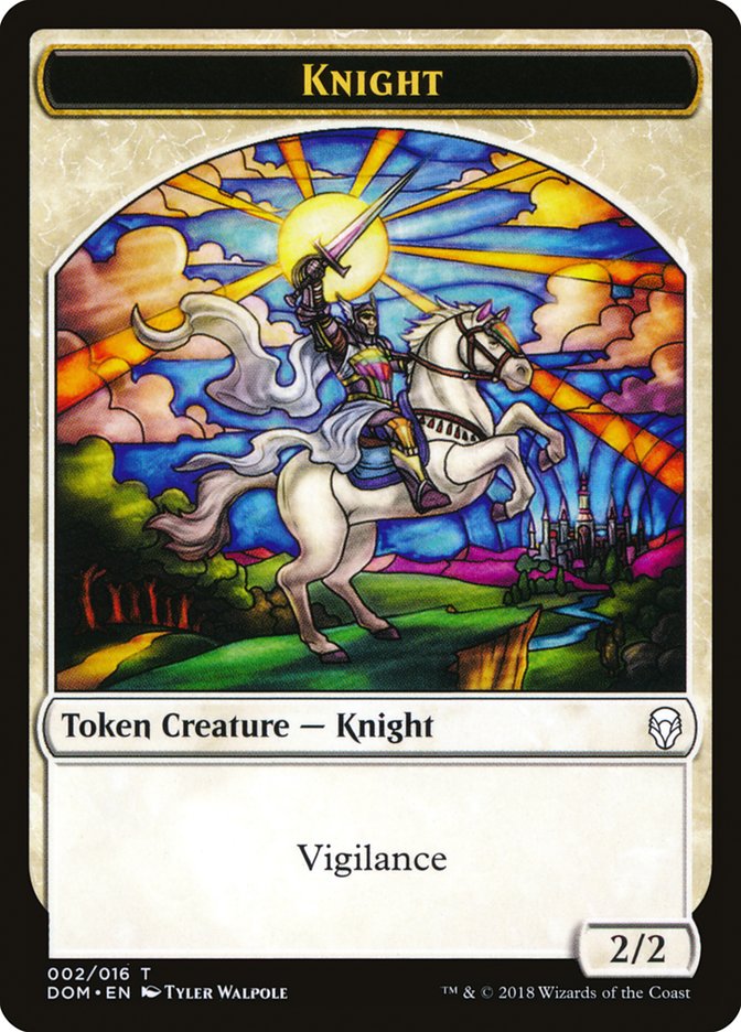 Knight Token (002/016) [Dominaria Tokens] | Game Grid - Logan