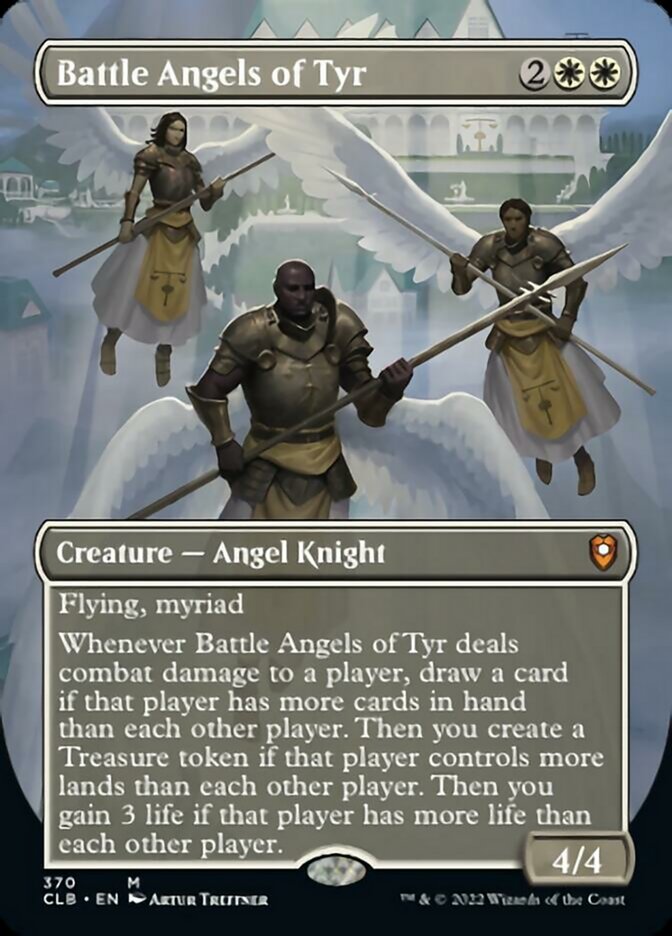 Battle Angels of Tyr (Borderless Alternate Art) [Commander Legends: Battle for Baldur's Gate] | Game Grid - Logan