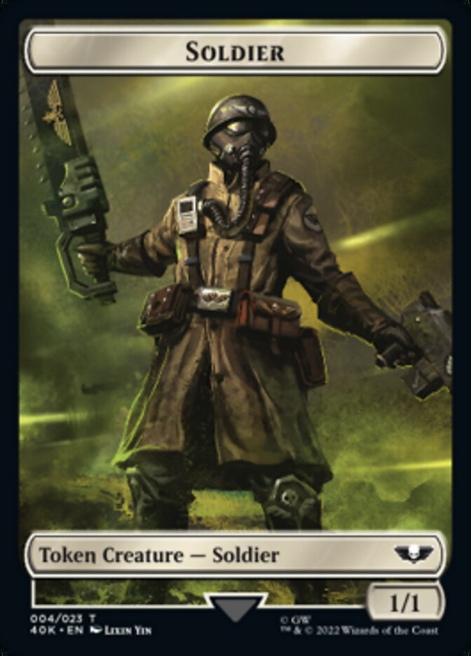 Soldier (004) // Vanguard Suppressor Double-Sided Token (Surge Foil) [Warhammer 40,000 Tokens] | Game Grid - Logan
