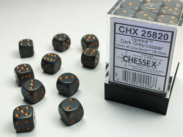 Chessex D6 Brick - Opaque (36 Count) | Game Grid - Logan