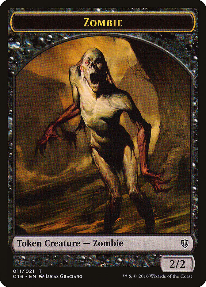 Zombie // Worm Double-Sided Token [Commander 2016 Tokens] | Game Grid - Logan