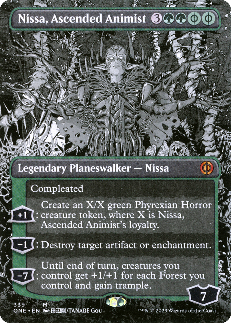 Nissa, Ascended Animist (Borderless Manga) [Phyrexia: All Will Be One] | Game Grid - Logan