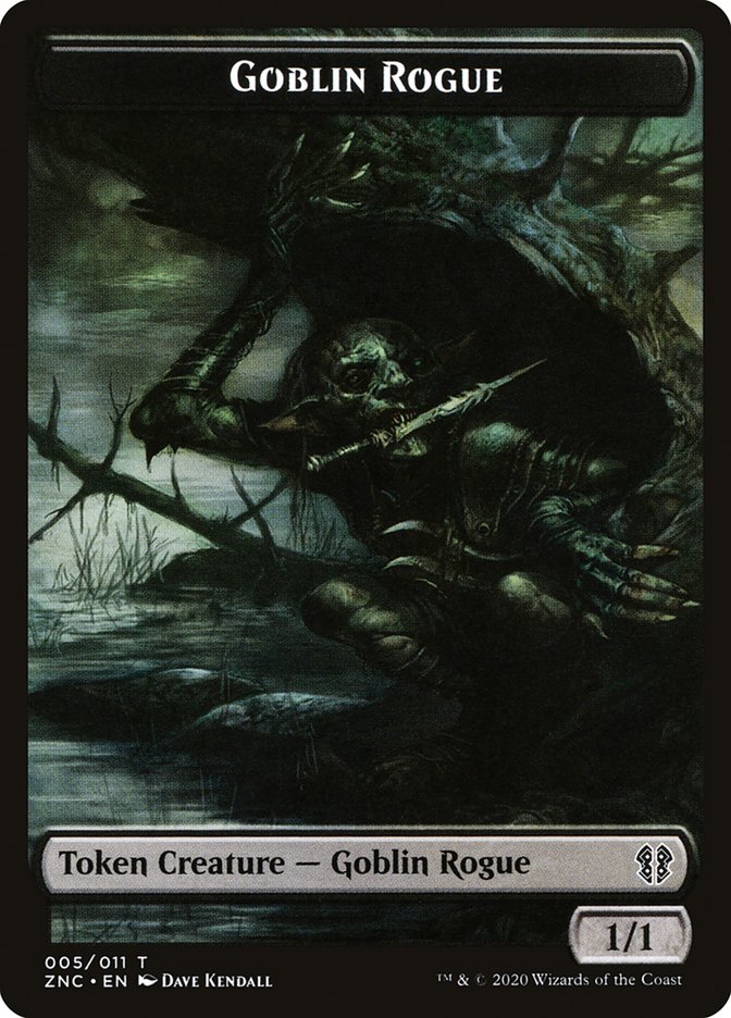 Faerie Rogue // Goblin Rogue Double-Sided Token [Zendikar Rising Commander Tokens] | Game Grid - Logan