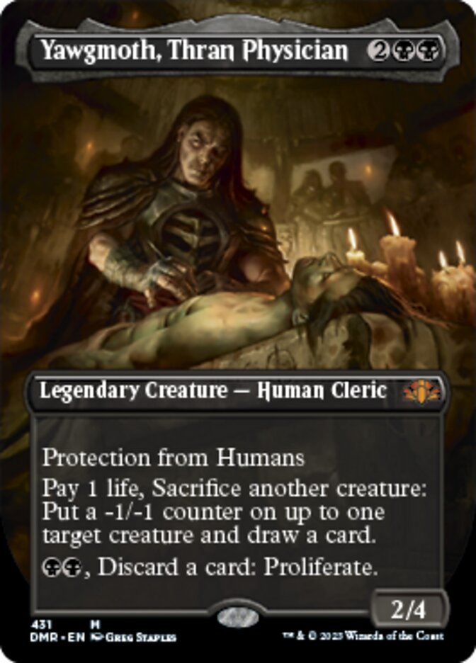 Yawgmoth, Thran Physician (Borderless Alternate Art) [Dominaria Remastered] | Game Grid - Logan