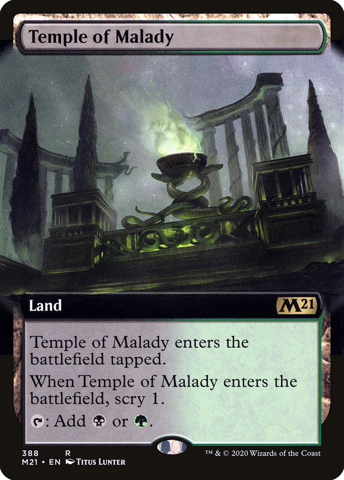 Temple of Malady (Extended Art) [Core Set 2021] | Game Grid - Logan