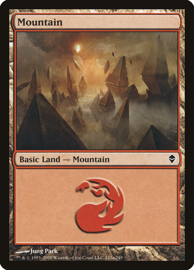 Mountain (243a) [Zendikar] | Game Grid - Logan