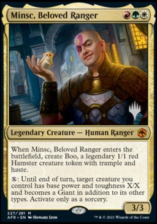 Minsc, Beloved Ranger (Promo Pack) [Dungeons & Dragons: Adventures in the Forgotten Realms Promos] | Game Grid - Logan