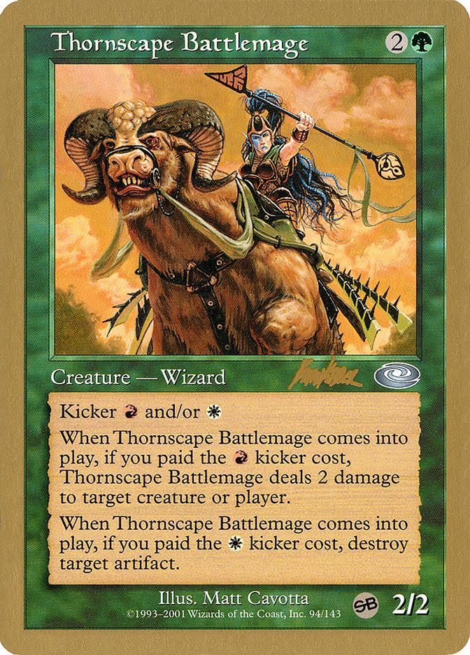 Thornscape Battlemage (Brian Kibler) (SB) [World Championship Decks 2002] | Game Grid - Logan