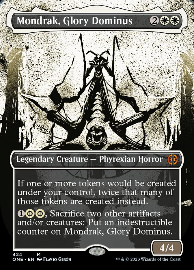 Mondrak, Glory Dominus (Borderless Ichor Step-and-Compleat Foil) [Phyrexia: All Will Be One] | Game Grid - Logan