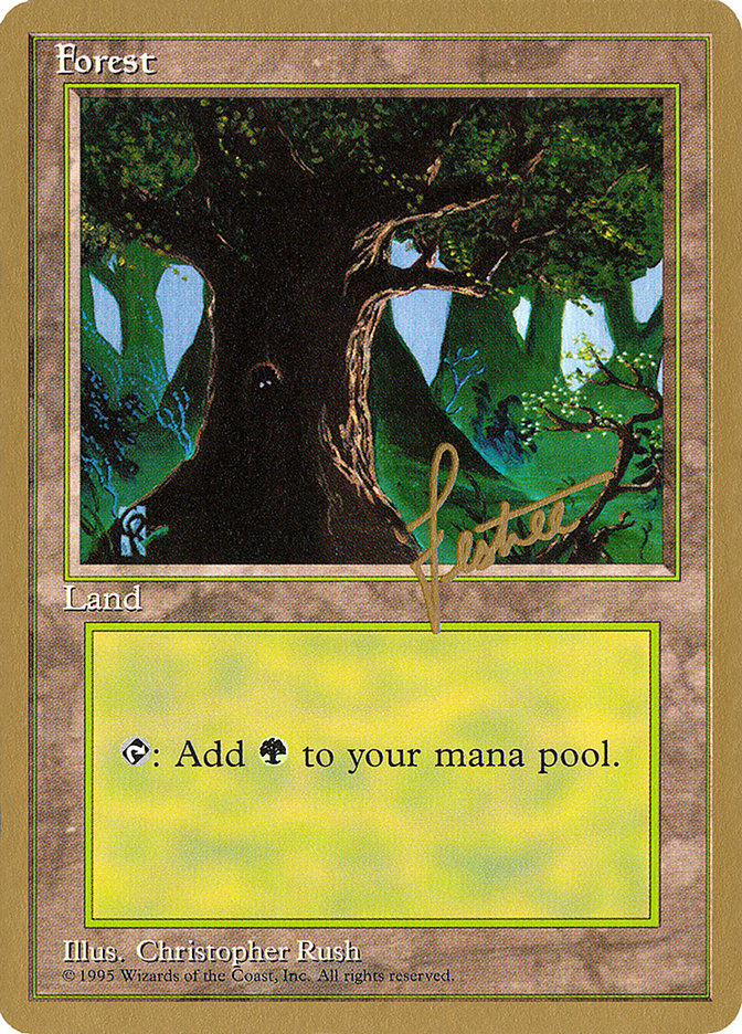 Forest (bl377) (Bertrand Lestree) [Pro Tour Collector Set] | Game Grid - Logan