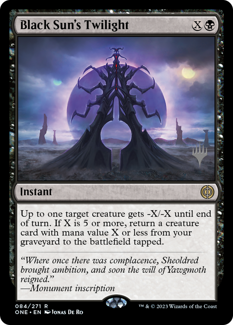 Black Sun's Twilight (Promo Pack) [Phyrexia: All Will Be One Promos] | Game Grid - Logan