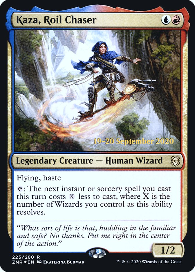 Kaza, Roil Chaser [Zendikar Rising Prerelease Promos] | Game Grid - Logan