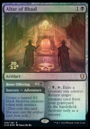 Altar of Bhaal // Bone Offering [Commander Legends: Battle for Baldur's Gate Prerelease Promos] | Game Grid - Logan
