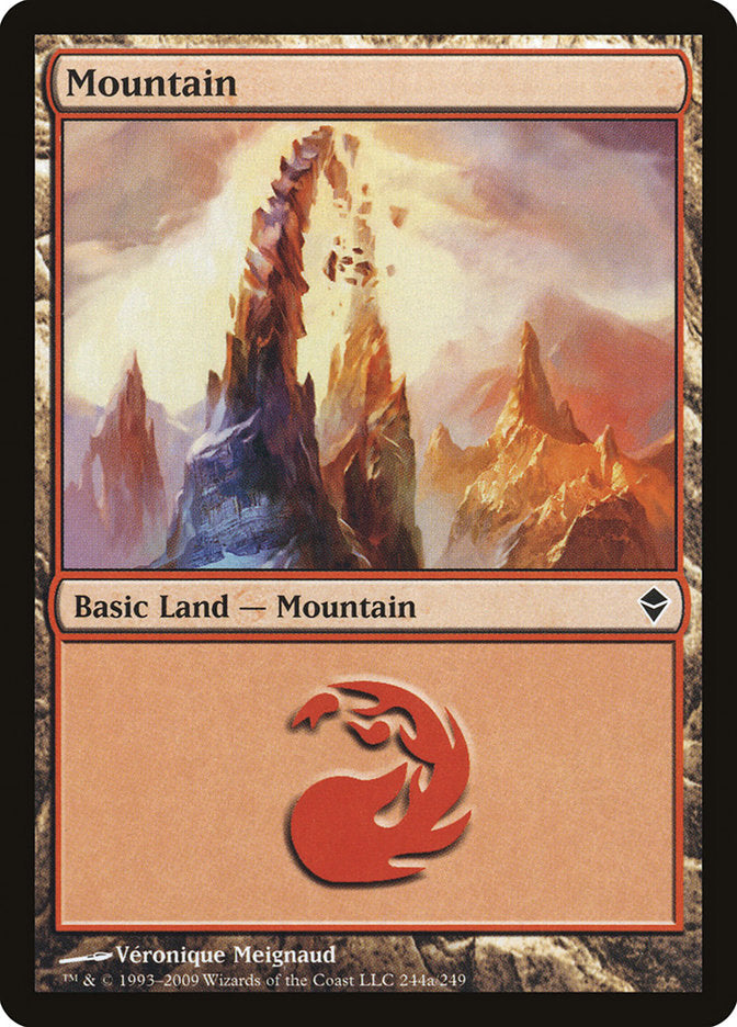 Mountain (244a) [Zendikar] | Game Grid - Logan