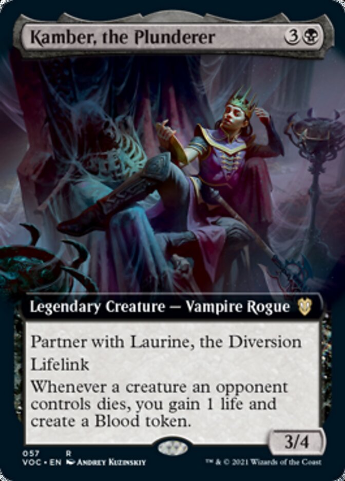 Kamber, the Plunderer (Extended Art) [Innistrad: Crimson Vow Commander] | Game Grid - Logan