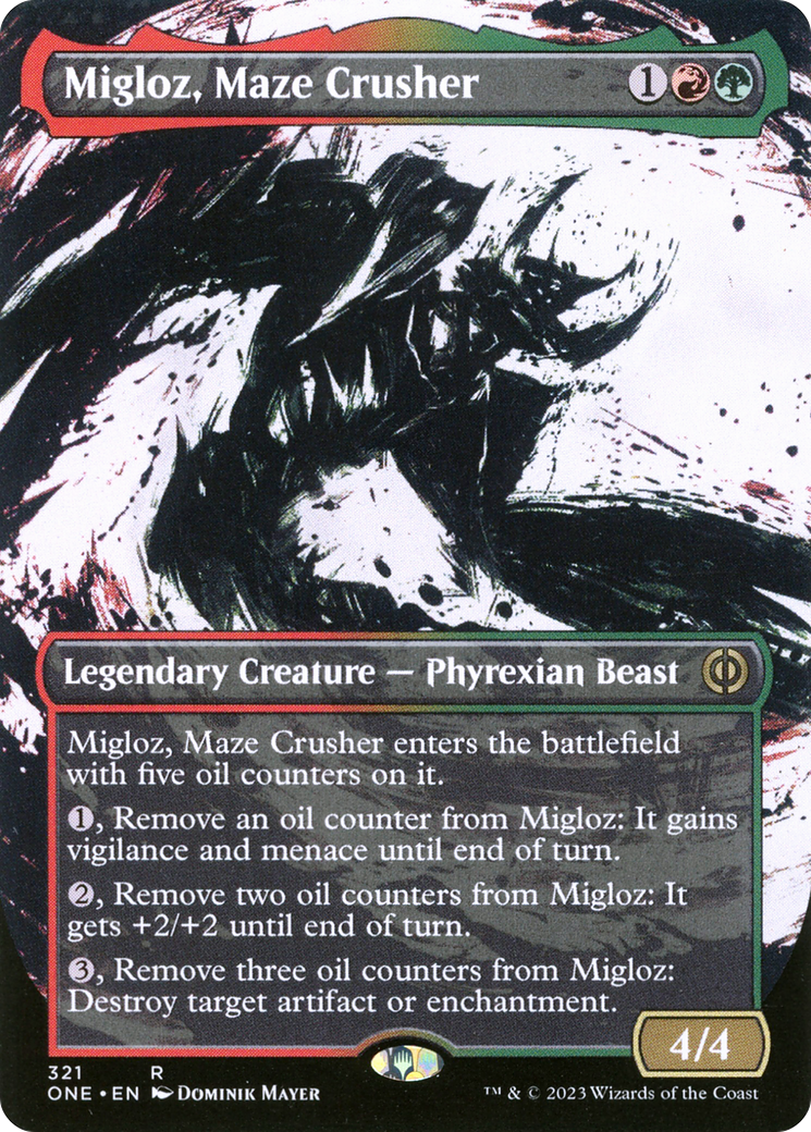 Migloz, Maze Crusher (Borderless Ichor) [Phyrexia: All Will Be One] | Game Grid - Logan