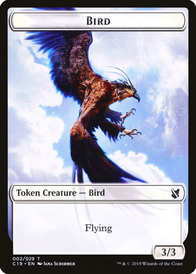 Bird Token (002/029) [Commander 2019 Tokens] | Game Grid - Logan