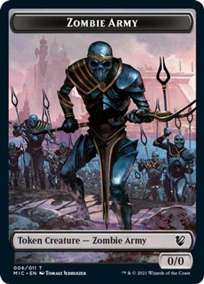 Zombie (005) // Zombie Army Double-Sided Token [Innistrad: Midnight Hunt Commander Tokens] | Game Grid - Logan