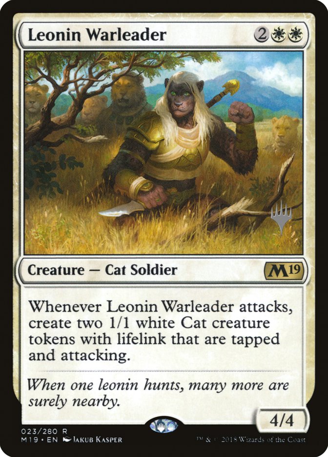 Leonin Warleader (Promo Pack) [Core Set 2019 Promos] | Game Grid - Logan