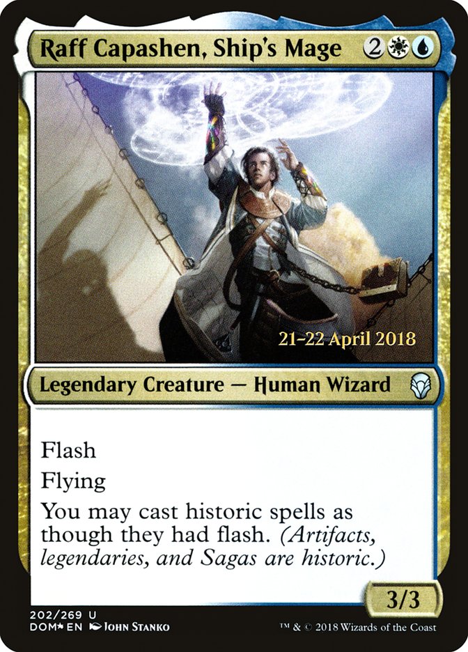 Raff Capashen, Ship's Mage [Dominaria Prerelease Promos] | Game Grid - Logan