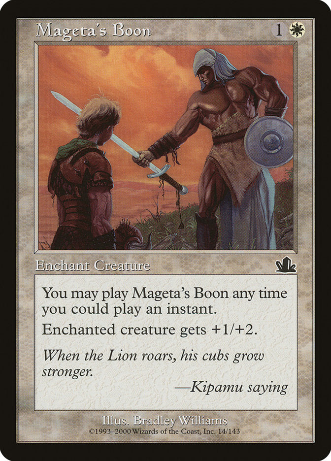 Mageta's Boon [Prophecy] | Game Grid - Logan
