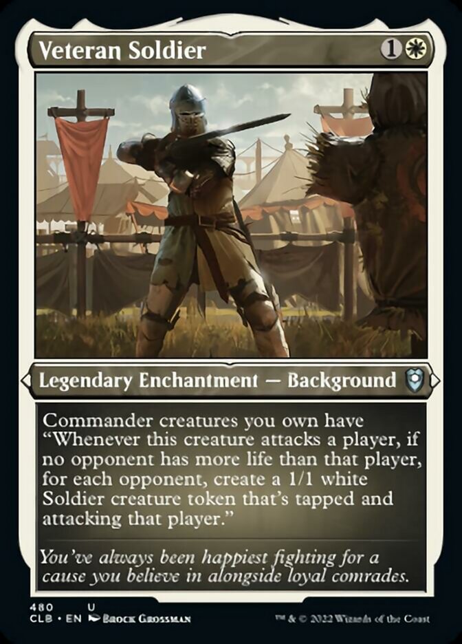 Veteran Soldier (Foil Etched) [Commander Legends: Battle for Baldur's Gate] | Game Grid - Logan