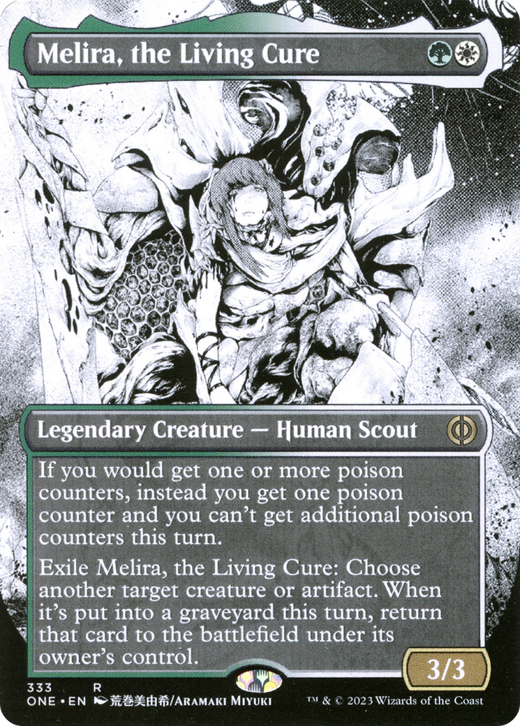 Melira, the Living Cure (Borderless Manga) [Phyrexia: All Will Be One] | Game Grid - Logan