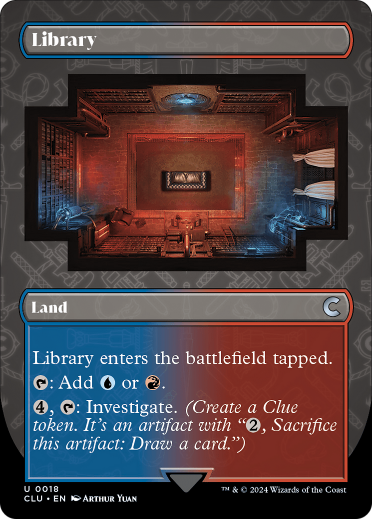 Library (Borderless) [Ravnica: Clue Edition] | Game Grid - Logan