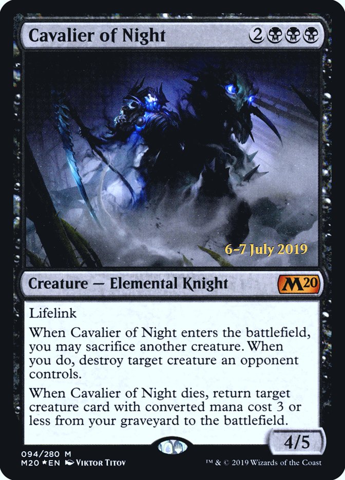Cavalier of Night [Core Set 2020 Prerelease Promos] | Game Grid - Logan