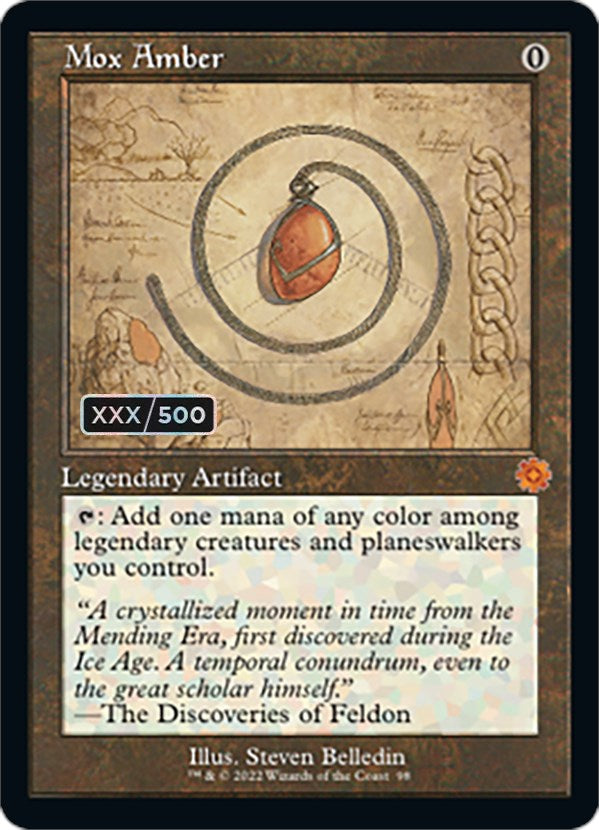 Mox Amber (Retro Schematic) (Serial Numbered) [The Brothers' War Retro Artifacts] | Game Grid - Logan