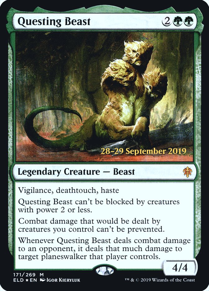 Questing Beast [Throne of Eldraine Prerelease Promos] | Game Grid - Logan