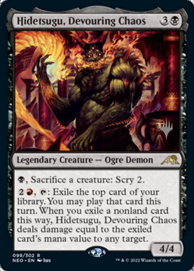 Hidetsugu, Devouring Chaos (Promo Pack) [Kamigawa: Neon Dynasty Promos] | Game Grid - Logan