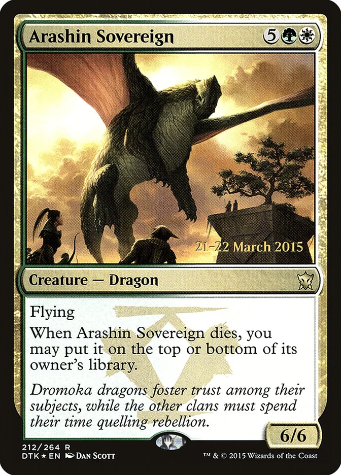 Arashin Sovereign [Dragons of Tarkir Prerelease Promos] | Game Grid - Logan