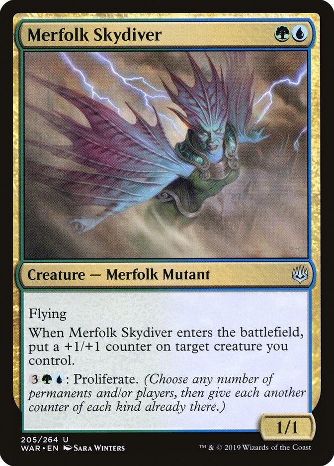 Merfolk Skydiver [War of the Spark] | Game Grid - Logan