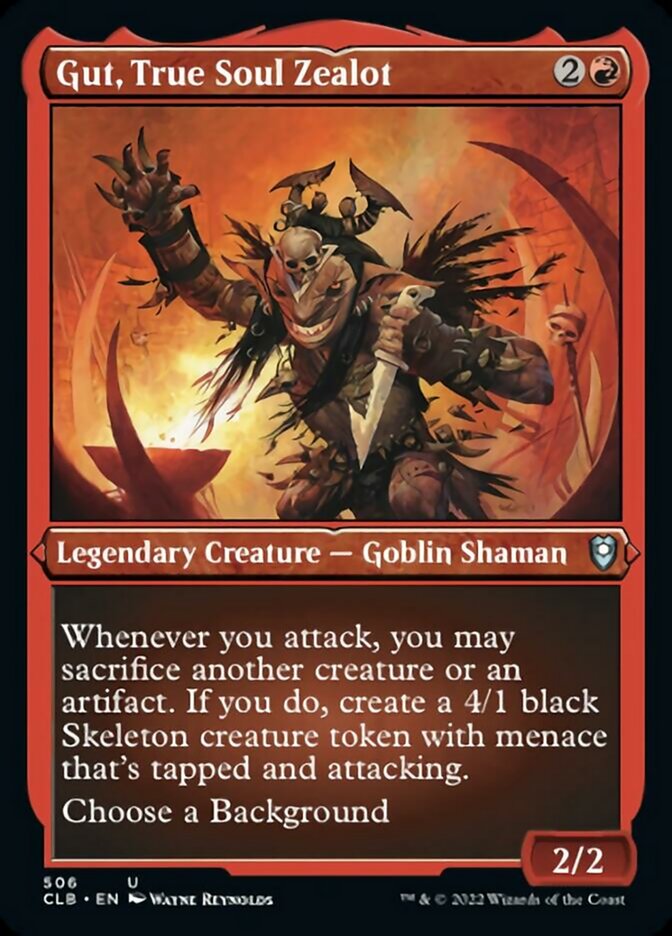 Gut, True Soul Zealot (Foil Etched) [Commander Legends: Battle for Baldur's Gate] | Game Grid - Logan