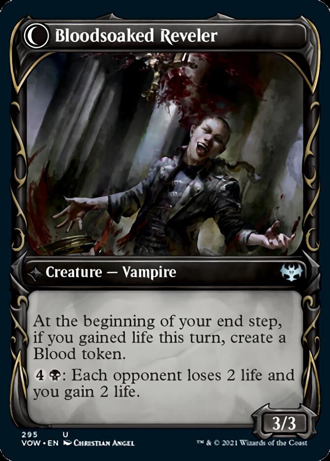 Restless Bloodseeker // Bloodsoaked Reveler (Showcase Fang Frame) [Innistrad: Crimson Vow] | Game Grid - Logan