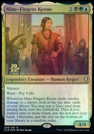 Nine-Fingers Keene [Commander Legends: Battle for Baldur's Gate Prerelease Promos] | Game Grid - Logan