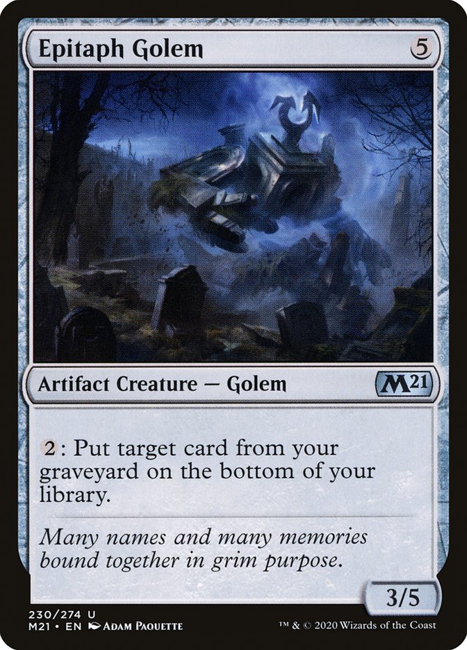 Epitaph Golem [Core Set 2021] | Game Grid - Logan