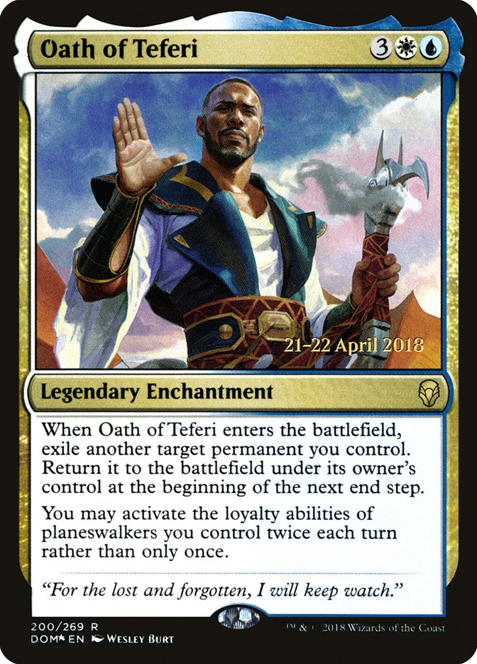 Oath of Teferi [Dominaria Prerelease Promos] | Game Grid - Logan