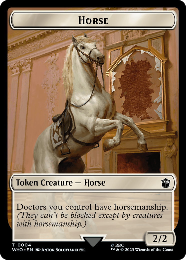 Horse // Soldier Double-Sided Token [Doctor Who Tokens] | Game Grid - Logan