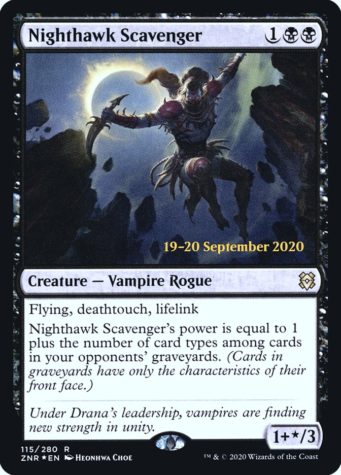 Nighthawk Scavenger [Zendikar Rising Prerelease Promos] | Game Grid - Logan