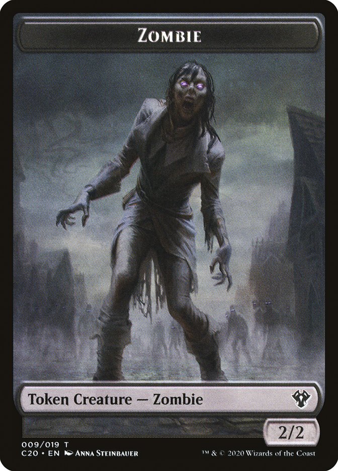 Human Soldier (003) // Zombie Double-Sided Token [Commander 2020 Tokens] | Game Grid - Logan