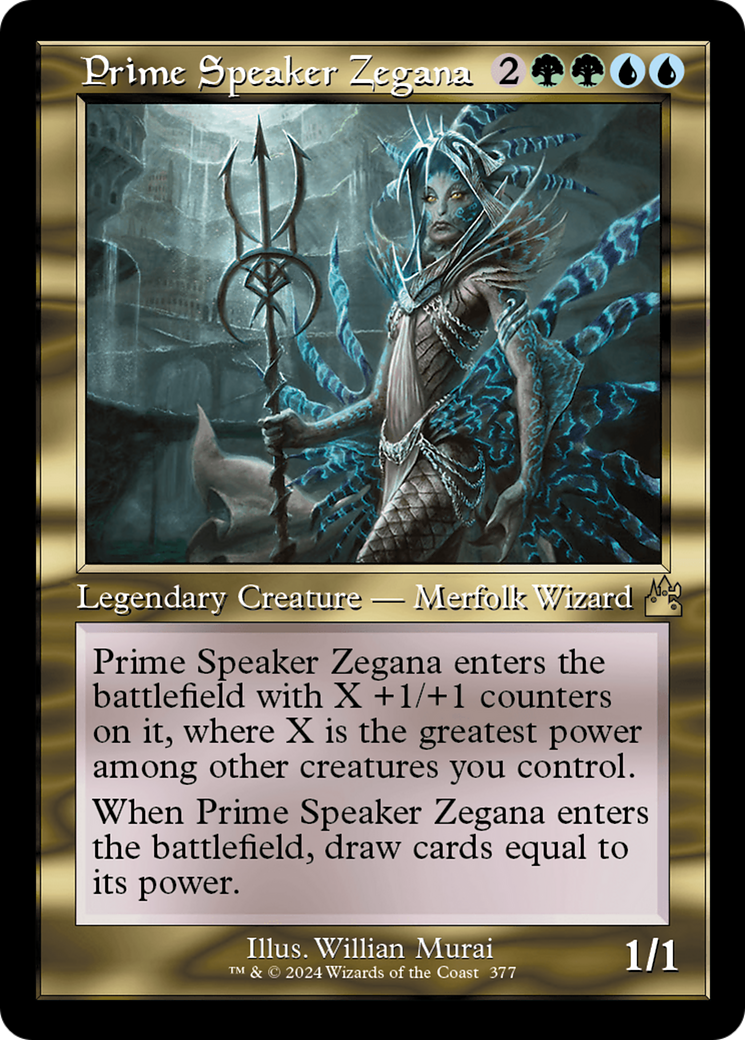 Prime Speaker Zegana (Retro Frame) [Ravnica Remastered] | Game Grid - Logan