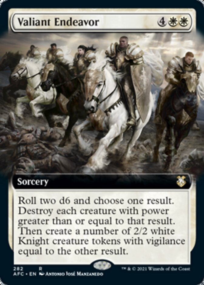 Valiant Endeavor (Extended Art) [Dungeons & Dragons: Adventures in the Forgotten Realms Commander] | Game Grid - Logan