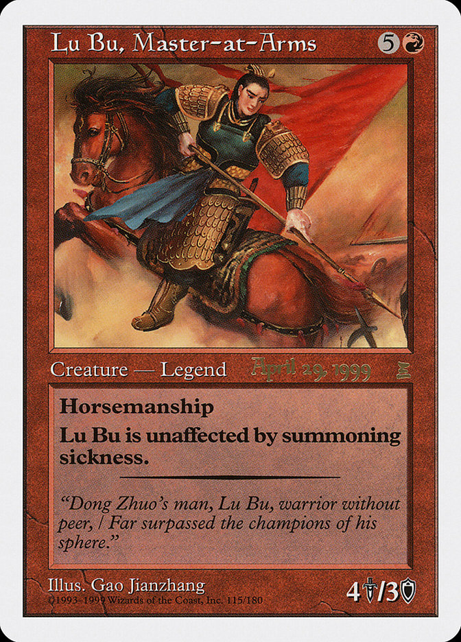 Lu Bu, Master-at-Arms (April 29, 1999) [Portal Three Kingdoms Promos] | Game Grid - Logan