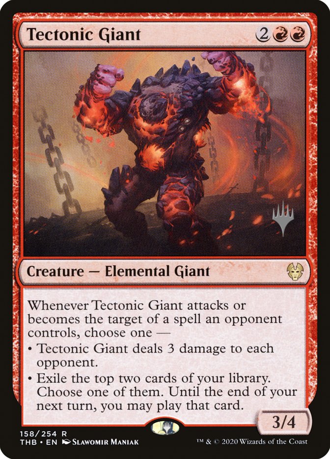 Tectonic Giant (Promo Pack) [Theros Beyond Death Promos] | Game Grid - Logan